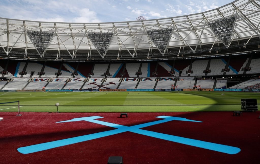 General view inside the London Stadium ahead of West Ham v Norwich City