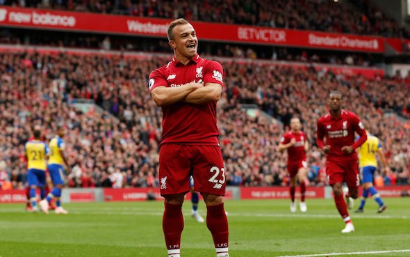 Image for Liverpool: Some fans beg for Xherdan Shaqiri to play against Brighton